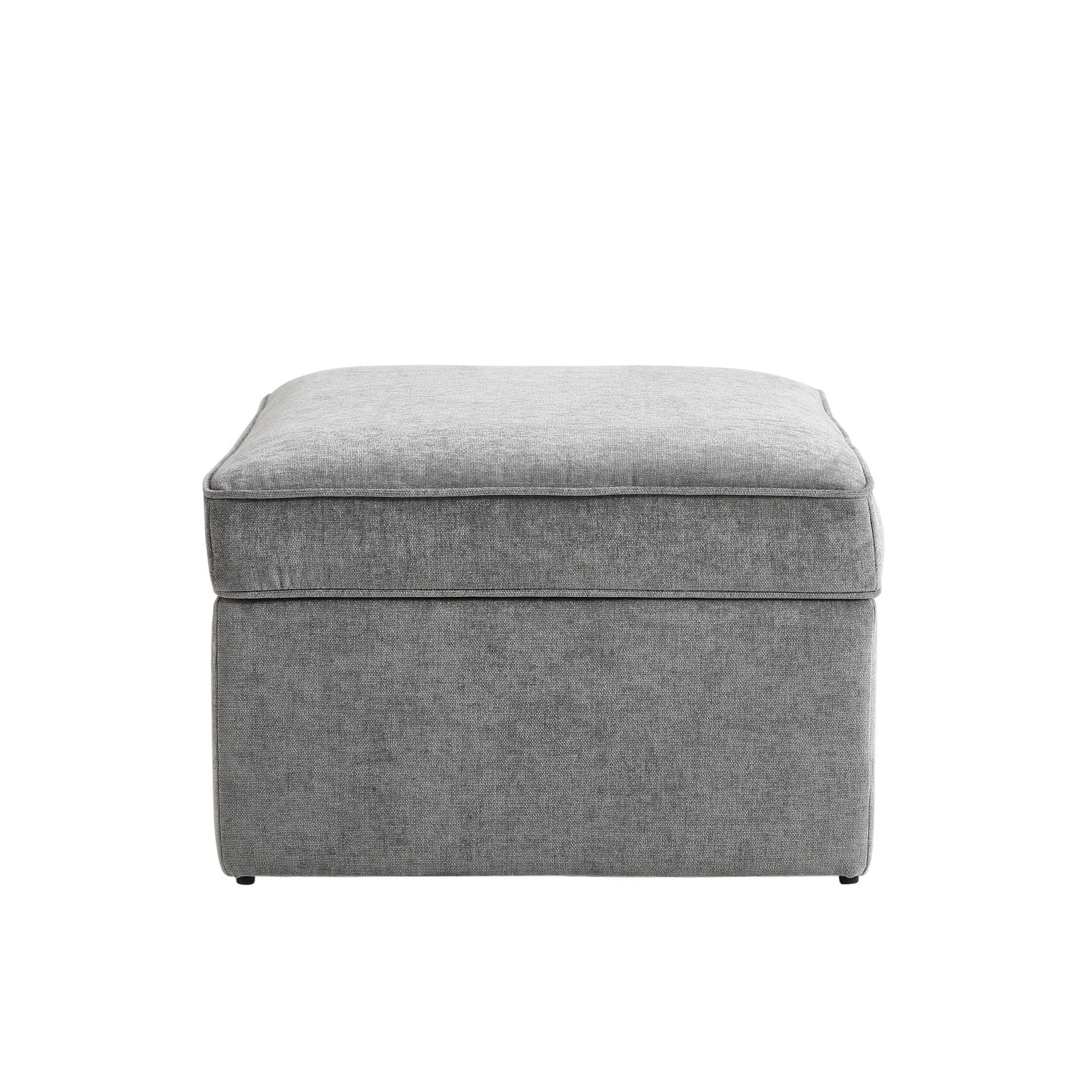 Dusklia - Soho Ottoman Storage Pouffe - Grey