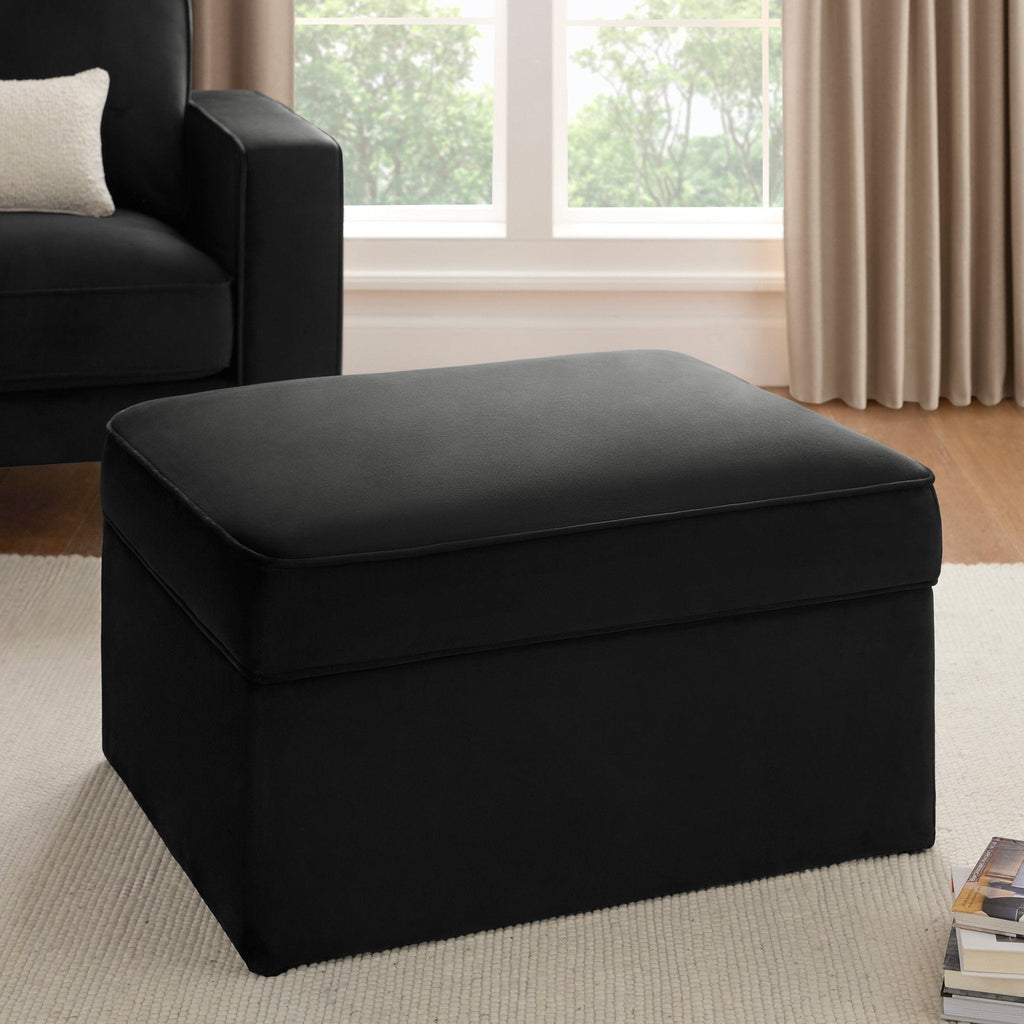 Dusklia - Soho Ottoman Storage Pouffe - Ink