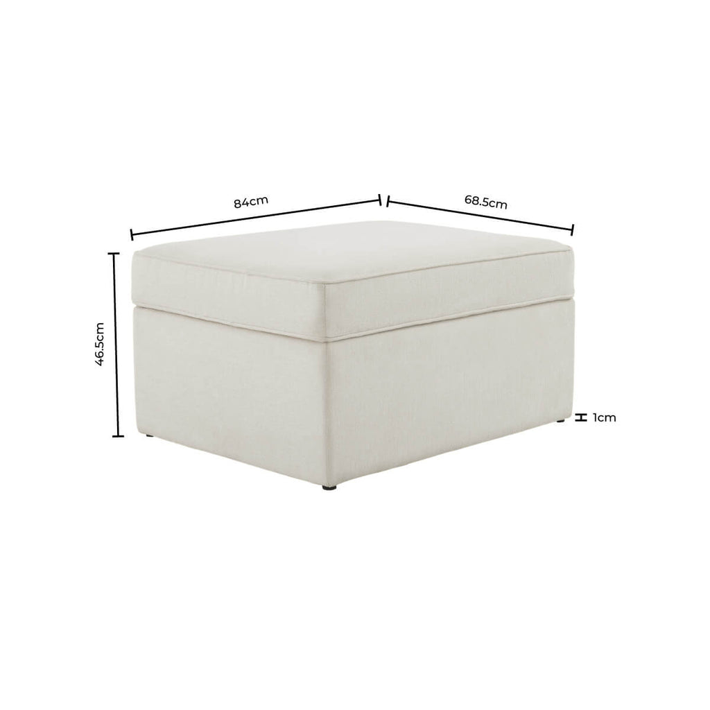 Dusklia - Soho Ottoman Storage Pouffe - Chenille Olive