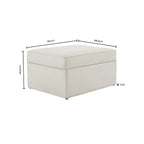 Dusklia - Soho Ottoman Storage Pouffe - Beige