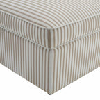 Dusklia - Soho Ottoman Storage Pouffe - Sand Stripe