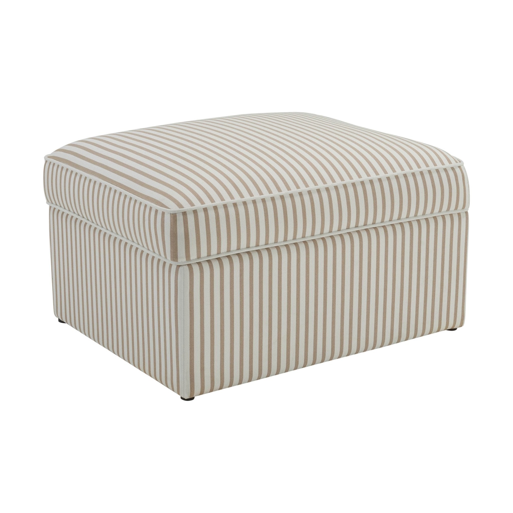Dusklia - Soho Ottoman Storage Pouffe - Sand Stripe