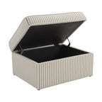 Dusklia - Soho Ottoman Storage Pouffe - Sand Stripe