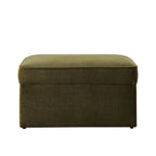 Dusklia - Soho Ottoman Storage Pouffe - Chenille Olive