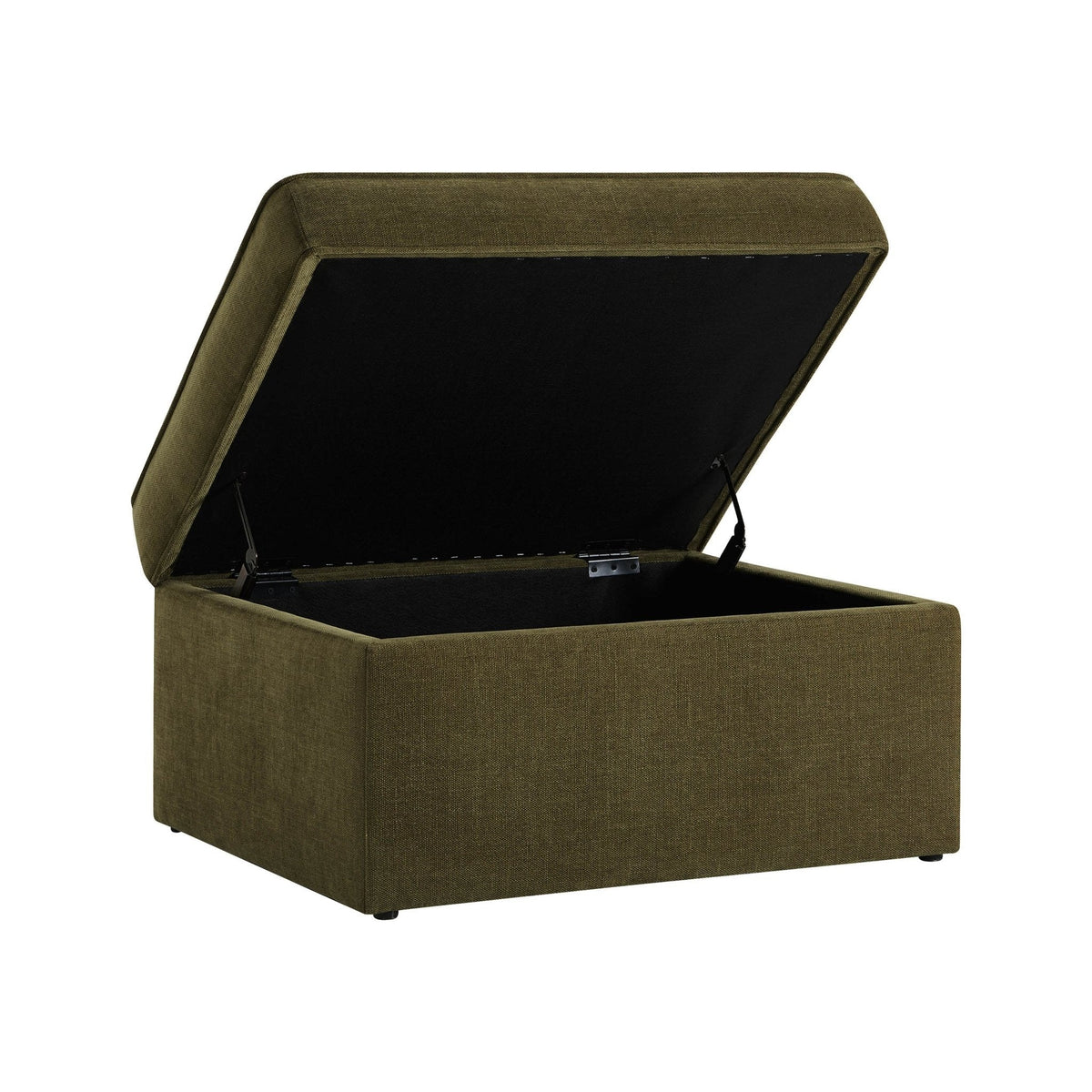 Dusklia - Soho Ottoman Storage Pouffe - Chenille Olive