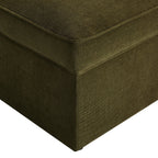 Dusklia - Soho Ottoman Storage Pouffe - Chenille Olive