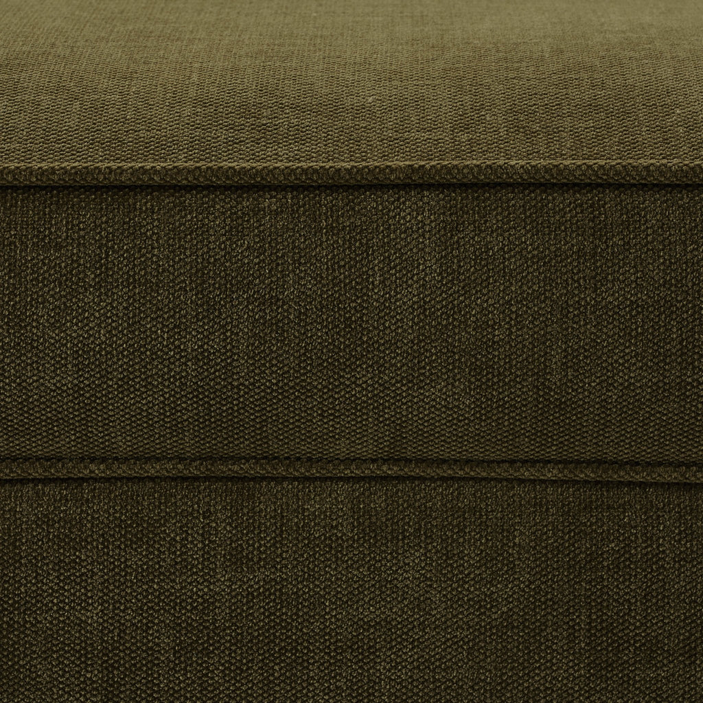 Dusklia - Soho Ottoman Storage Pouffe - Chenille Olive