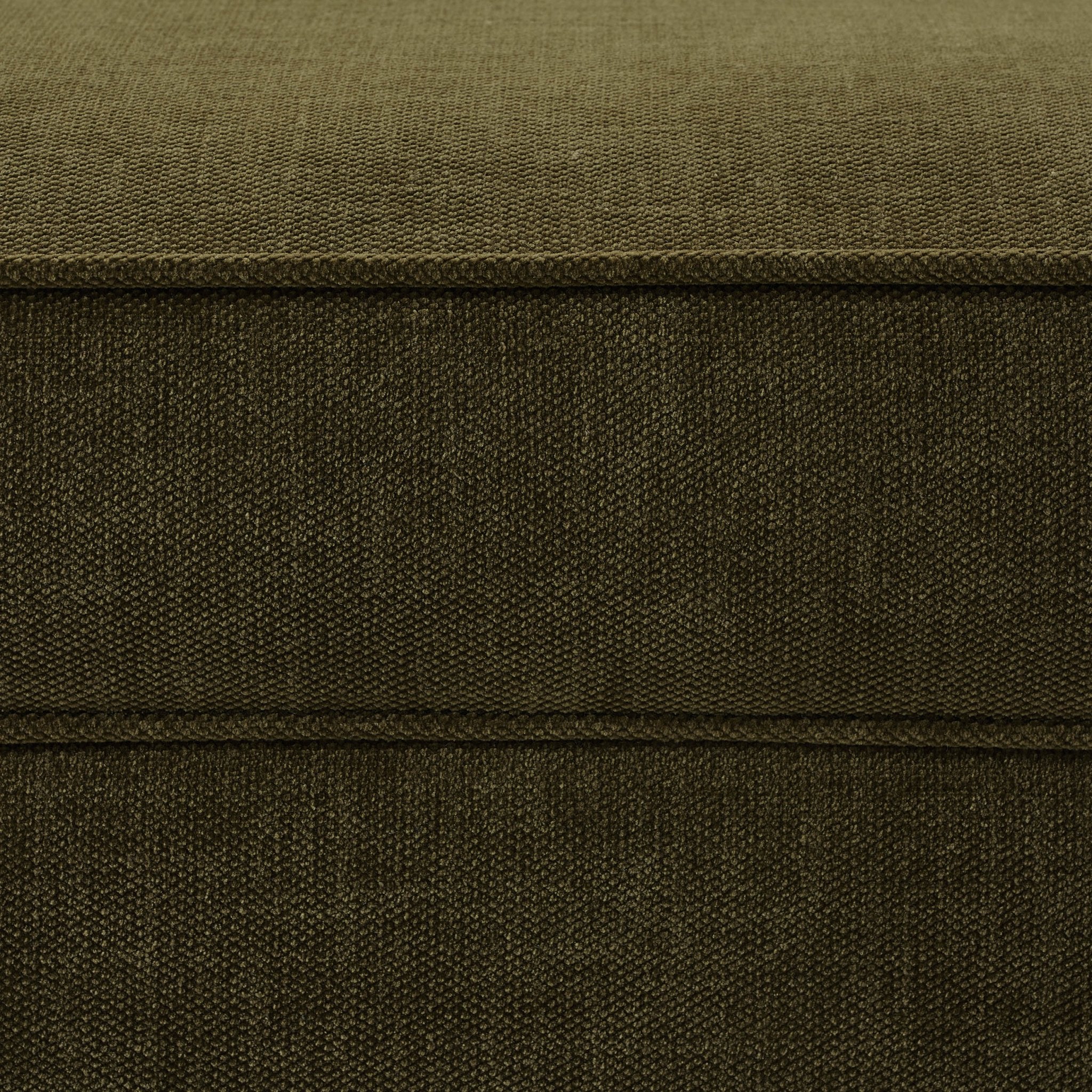 Dusklia - Soho Ottoman Storage Pouffe - Chenille Olive