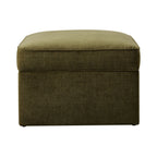 Dusklia - Soho Ottoman Storage Pouffe - Chenille Olive