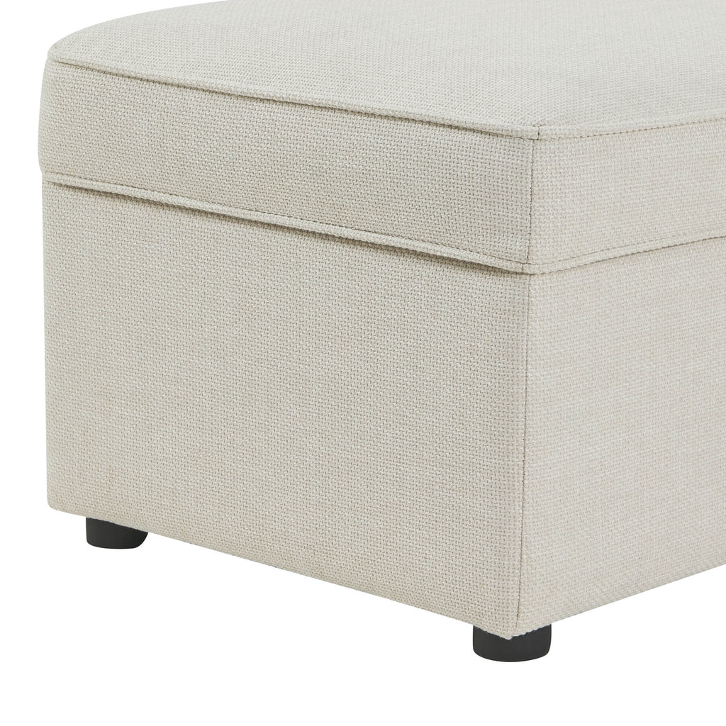 Dusklia - Soho Rectangle Ottoman Storage - Beige