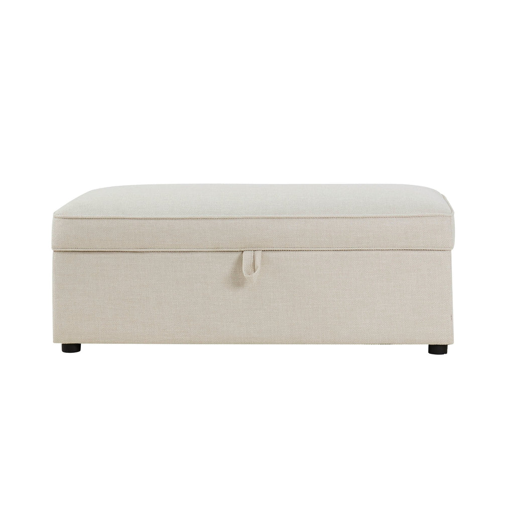 Dusklia - Soho Rectangle Ottoman Storage - Beige