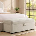 Dusklia - Soho Rectangle Ottoman Storage - Beige