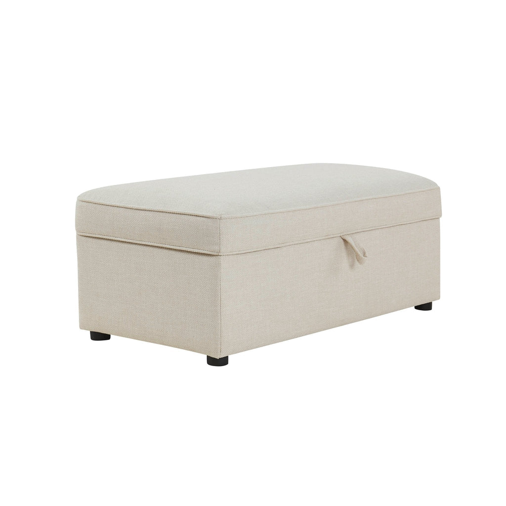 Dusklia - Soho Rectangle Ottoman Storage - Beige