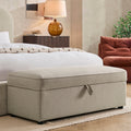 Dusklia - Soho Rectangle Ottoman Storage - Oatmeal