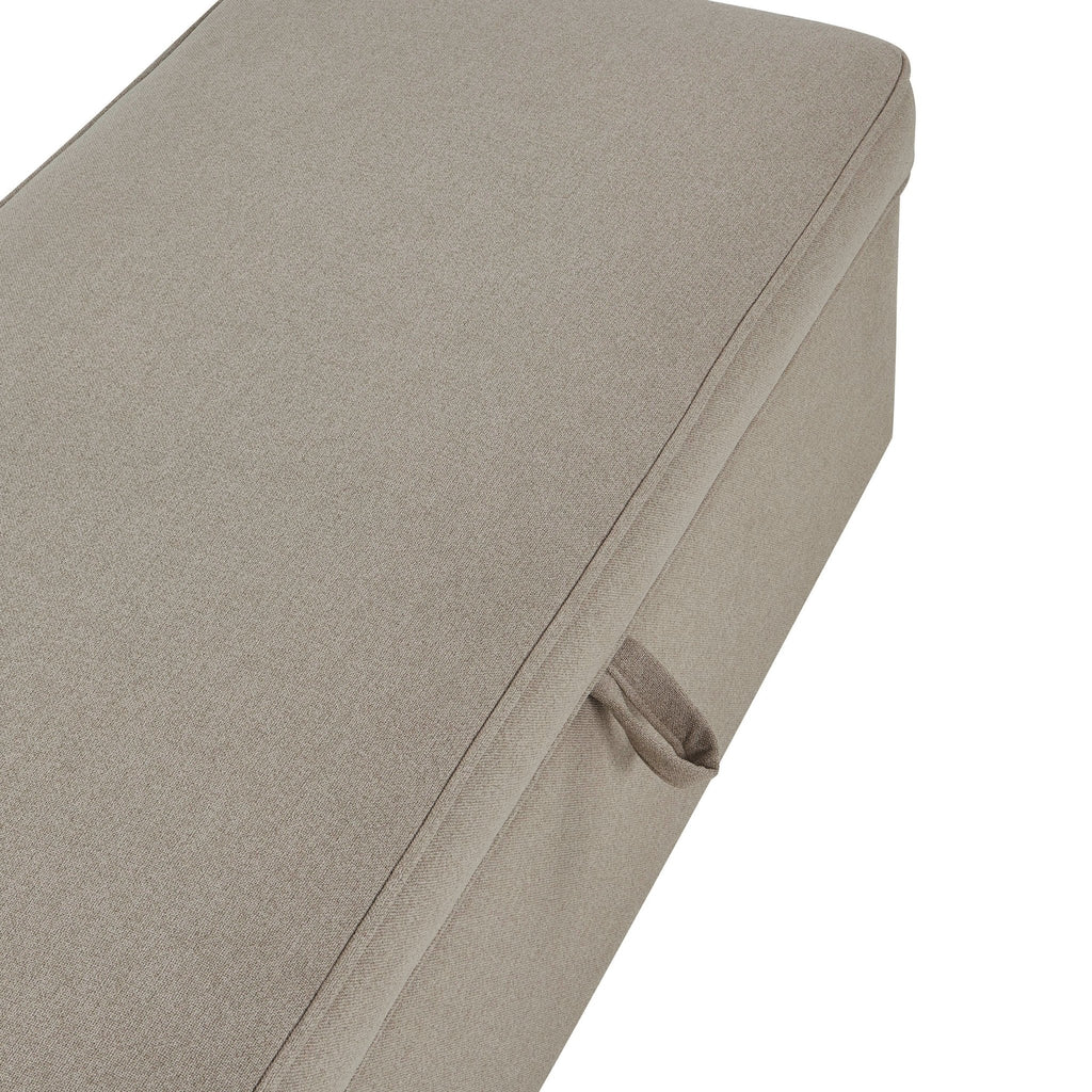 Dusklia - Soho Rectangle Ottoman Storage - Oatmeal