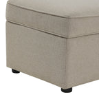 Dusklia - Soho Rectangle Ottoman Storage - Oatmeal