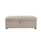Dusklia - Soho Rectangle Ottoman Storage - Oatmeal