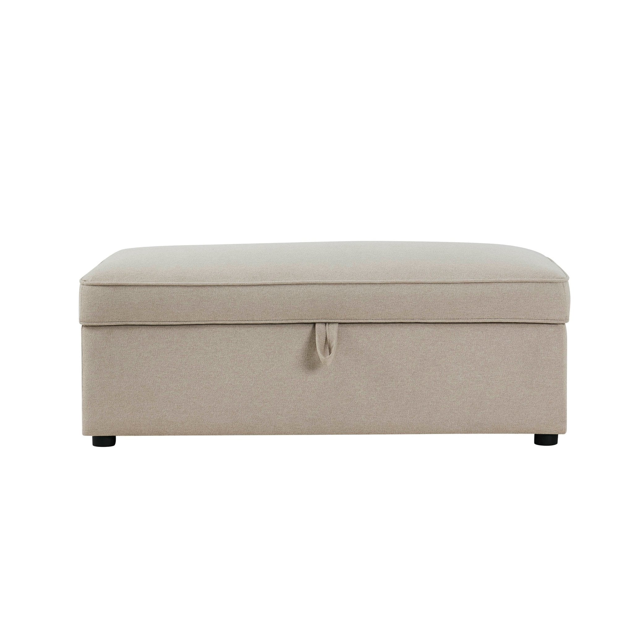 Dusklia - Soho Rectangle Ottoman Storage - Oatmeal