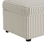 Dusklia - Soho Rectangle Ottoman Storage - Sand Stripe