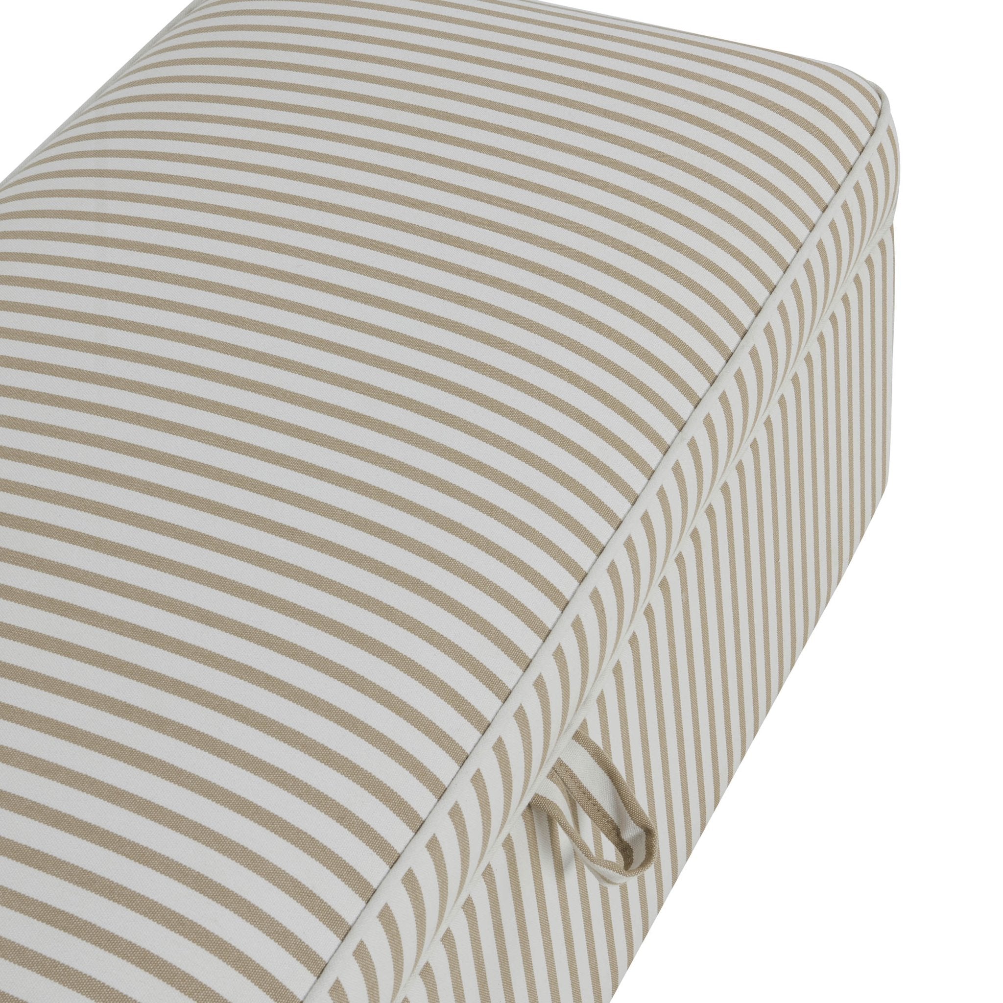 Dusklia - Soho Rectangle Ottoman Storage - Sand Stripe