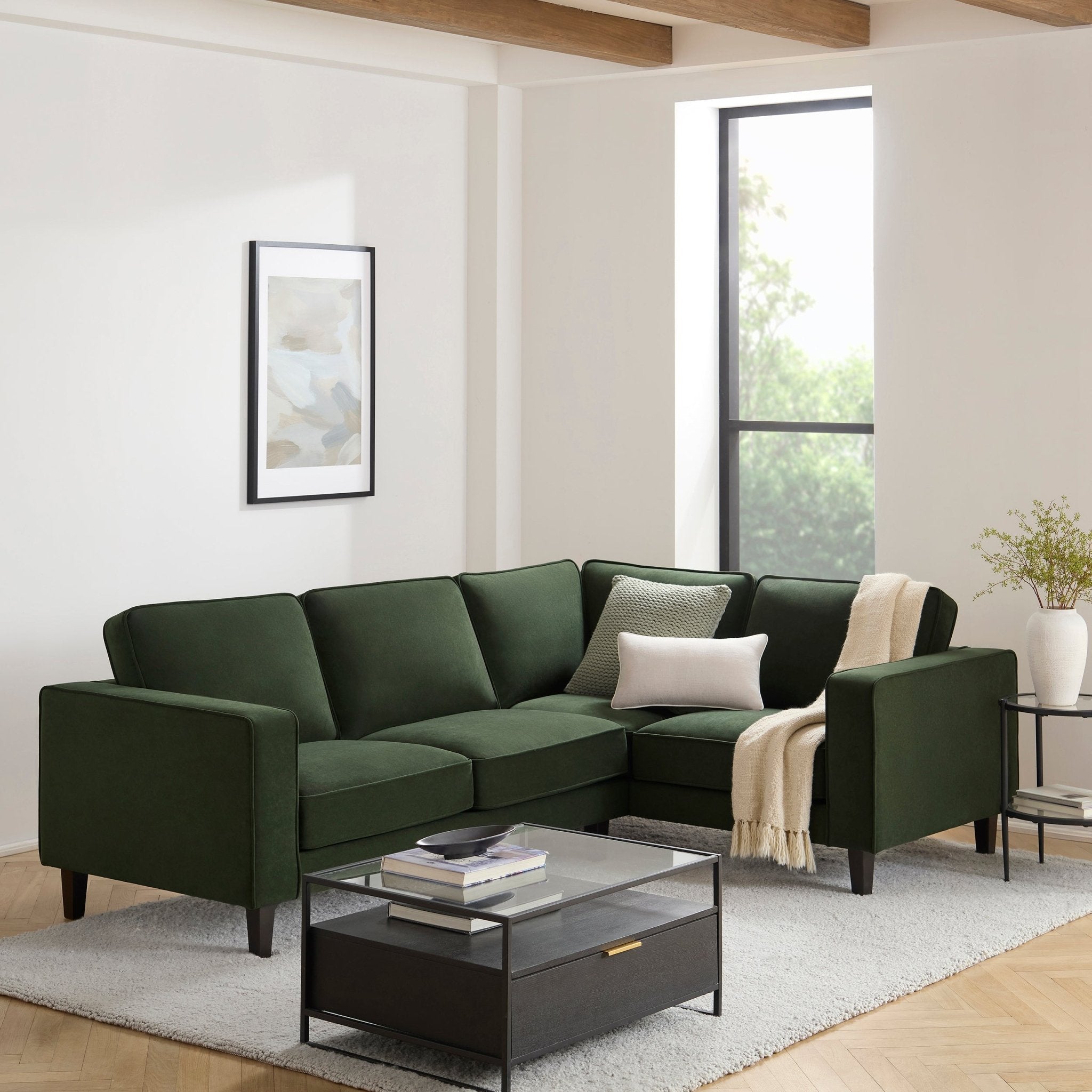 Dusklia - Soho Right Hand Corner Sofa - Dark Olive