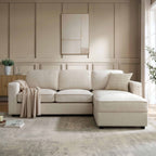 Dusklia - Soho Right Hand Storage Chaise Sofa - Beige