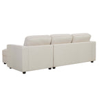 Dusklia - Soho Right Hand Storage Chaise Sofa - Beige