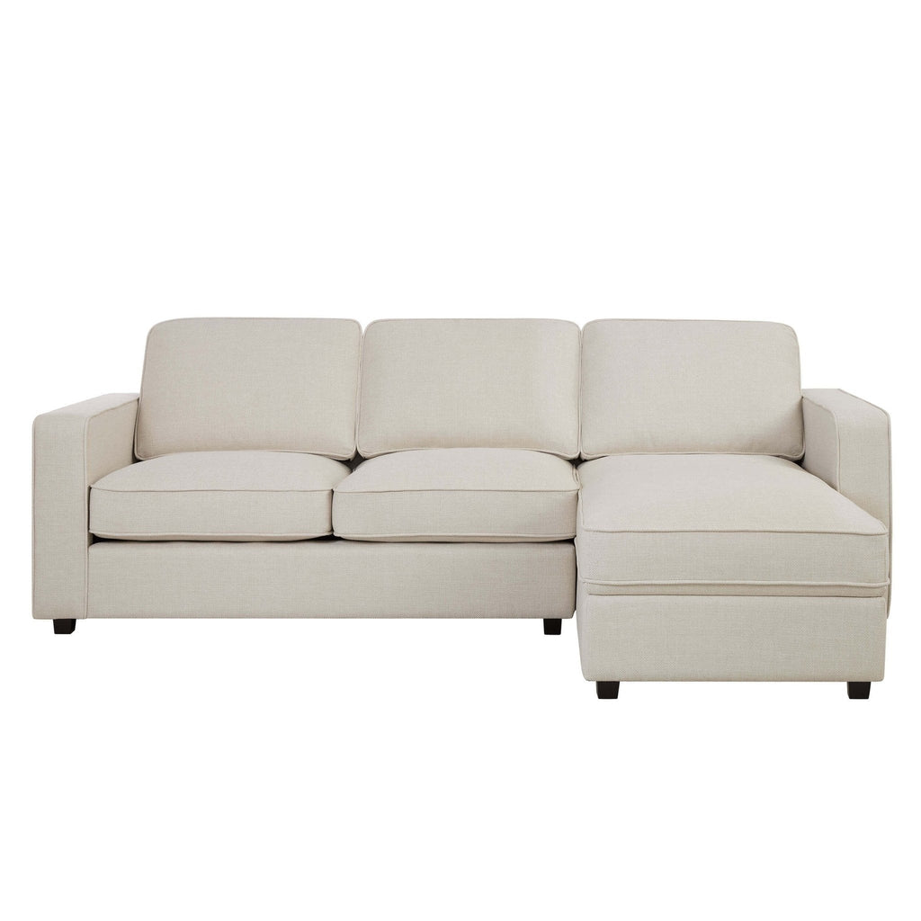 Dusklia - Soho Right Hand Storage Chaise Sofa - Beige