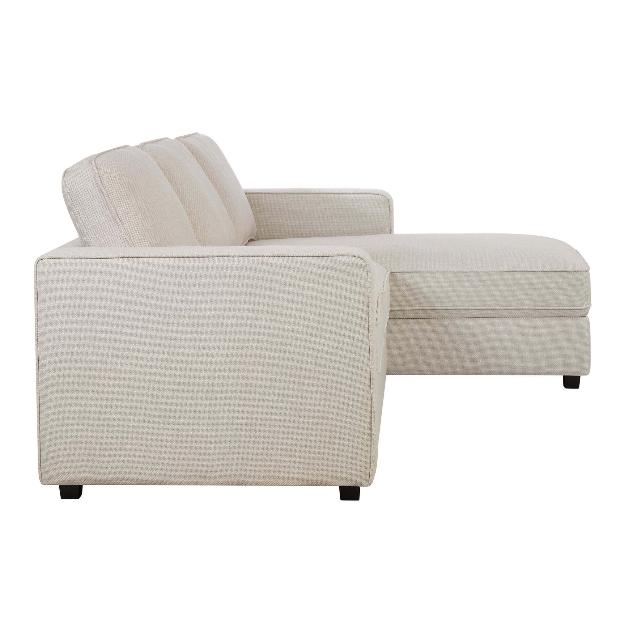 Dusklia - Soho Right Hand Storage Chaise Sofa - Beige