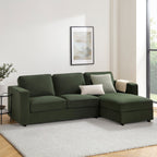 Dusklia - Soho Right Hand Storage Chaise Sofa - Dark Olive