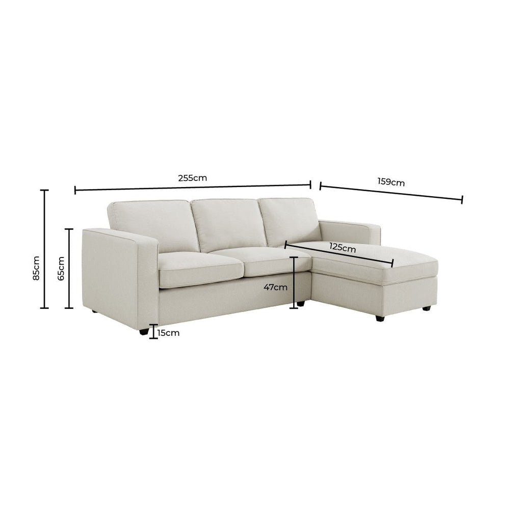 Dusklia - Soho Right Hand Storage Chaise Sofa - Dark Olive