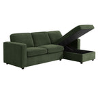 Dusklia - Soho Right Hand Storage Chaise Sofa - Dark Olive