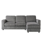 Dusklia - Soho Right Hand Storage Chaise Sofa - Grey