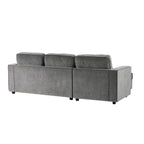 Dusklia - Soho Right Hand Storage Chaise Sofa - Grey