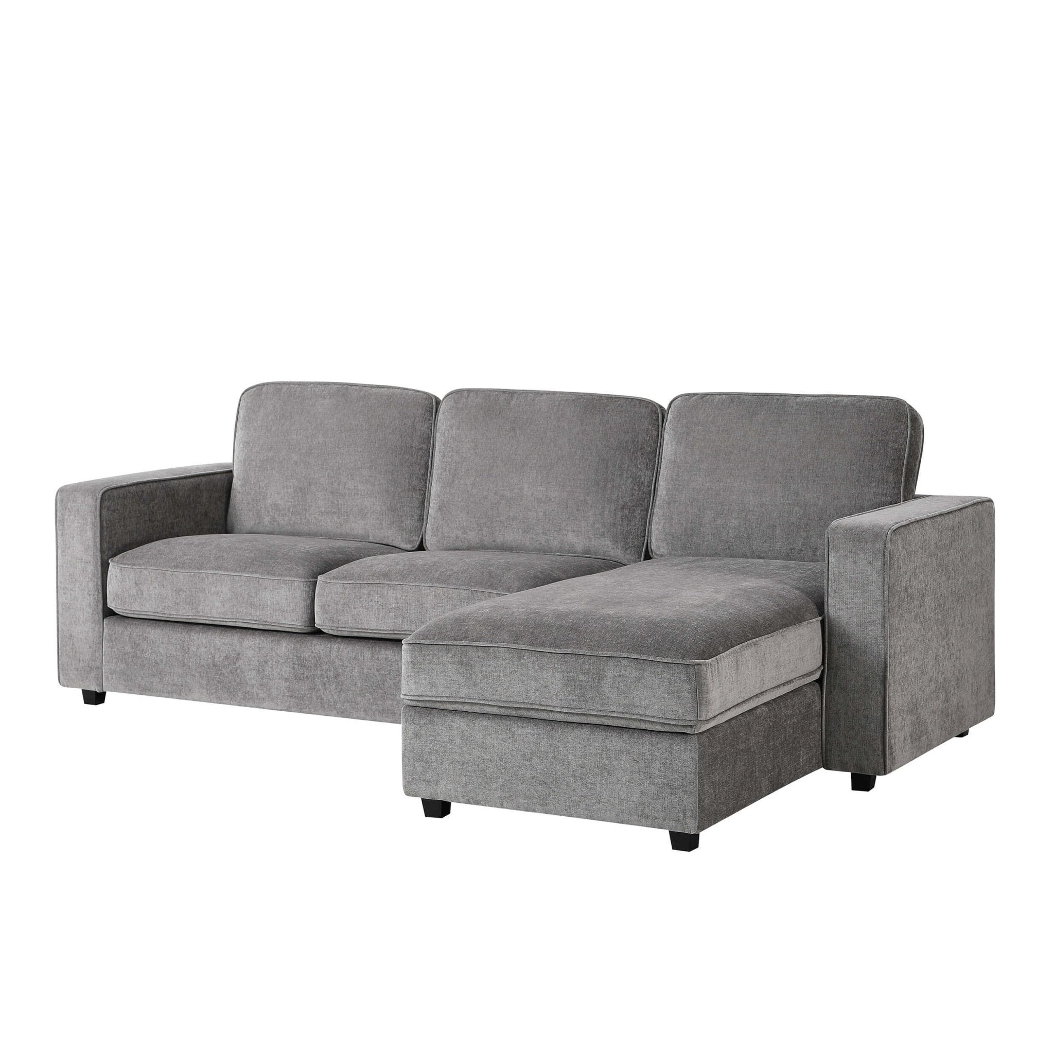 Dusklia - Soho Right Hand Storage Chaise Sofa - Grey