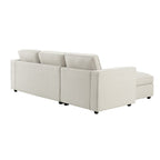 Dusklia - Soho Right Hand Storage Chaise Sofa - Natural