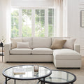 Dusklia - Soho Right Hand Storage Chaise Sofa - Natural