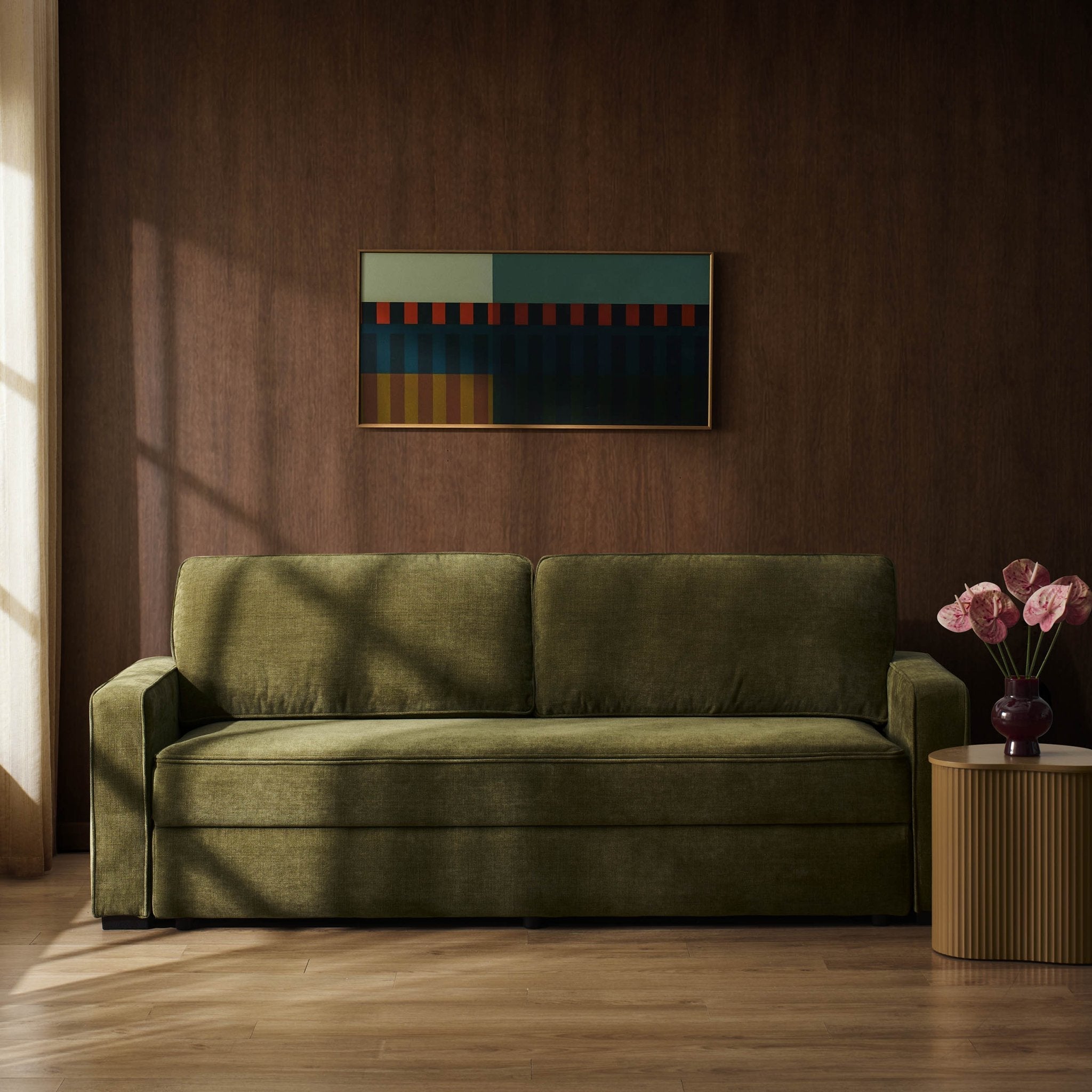 Dusklia - Soho Sofa Bed - Chenille Olive
