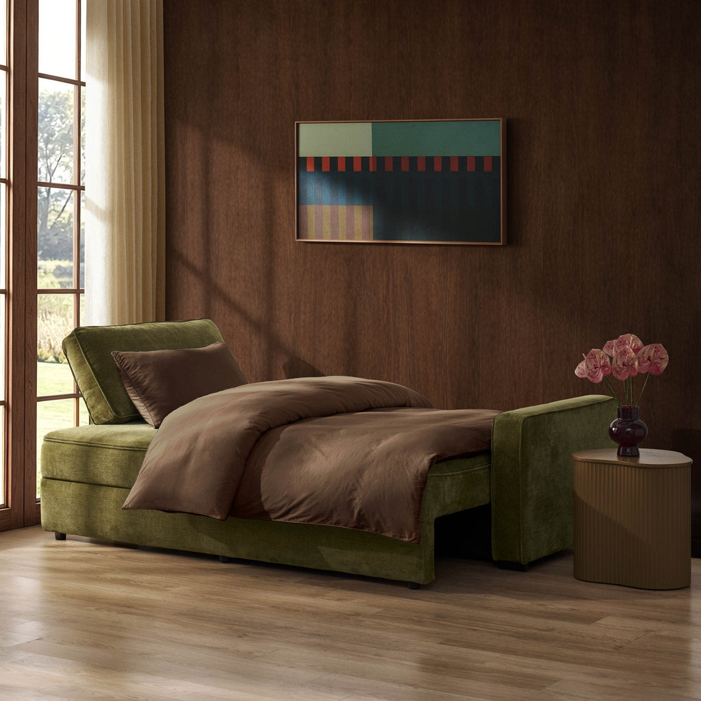 Dusklia - Soho Sofa Bed - Chenille Olive