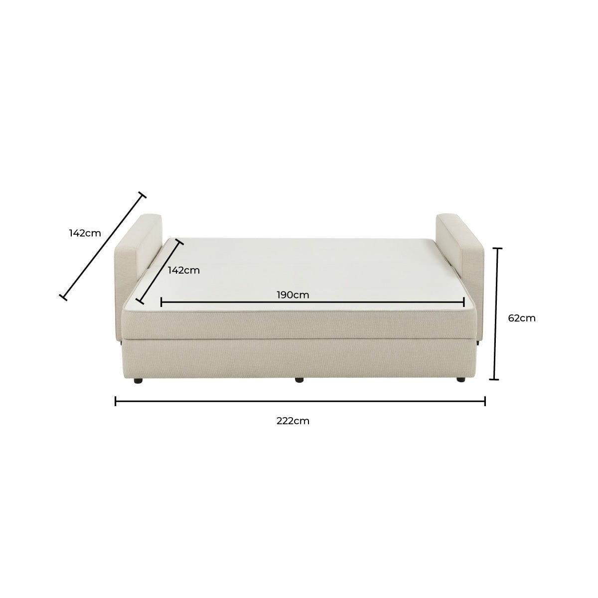 Dusklia - Soho Sofa Bed - Grey