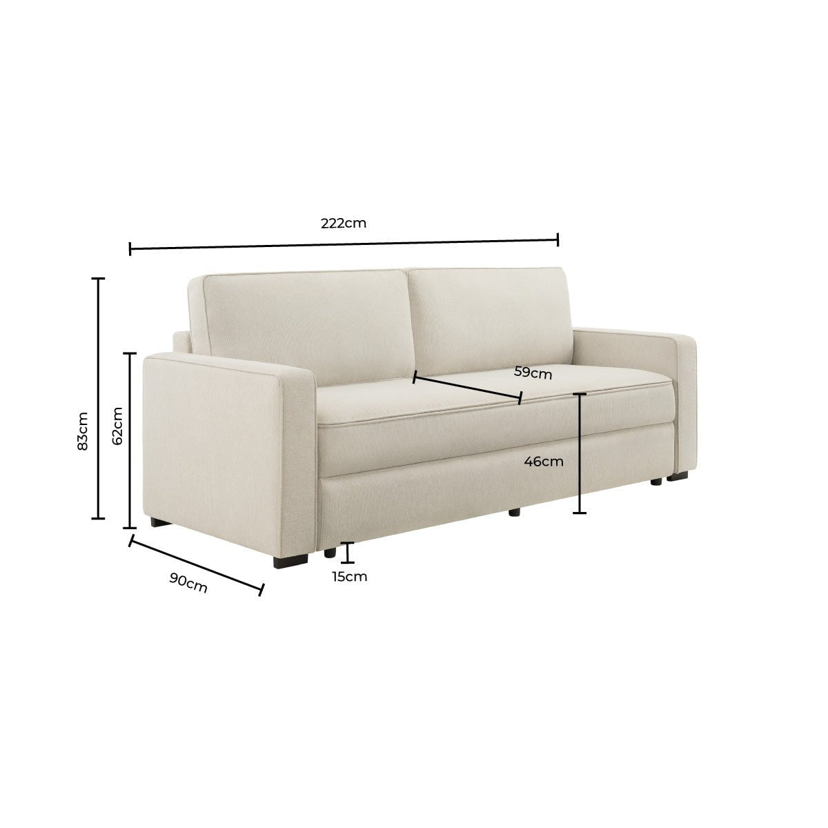 Dusklia - Soho Sofa Bed - Grey