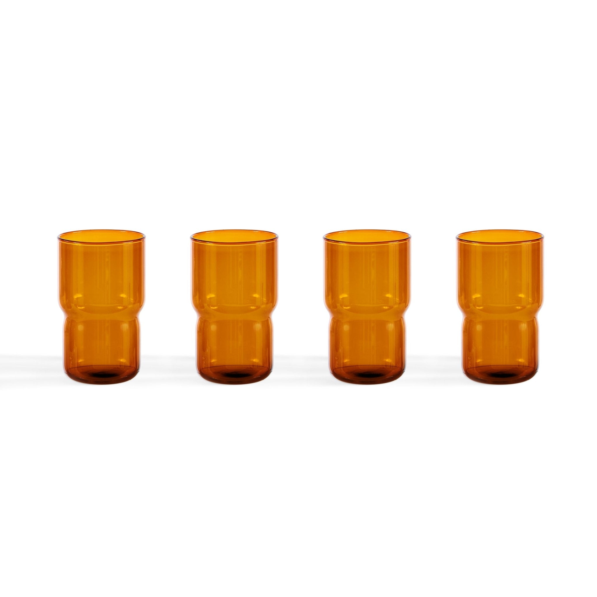 Dusklia - Sonne Colour Glass Highballs - Set of 4 - Amber