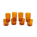 Dusklia - Sonne Colour Glass Stackable 8 Piece Tumbler and Highball Set - Amber