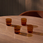 Dusklia - Sonne Colour Glass Tumblers - Set of 4 - Amber