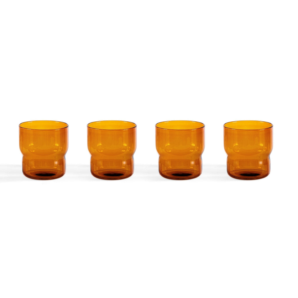 Dusklia - Sonne Colour Glass Tumblers - Set of 4 - Amber