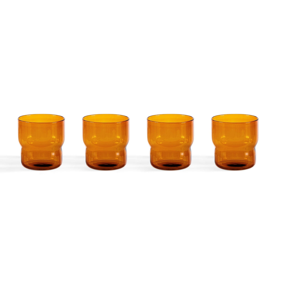 Dusklia - Sonne Colour Glass Tumblers - Set of 4 - Amber