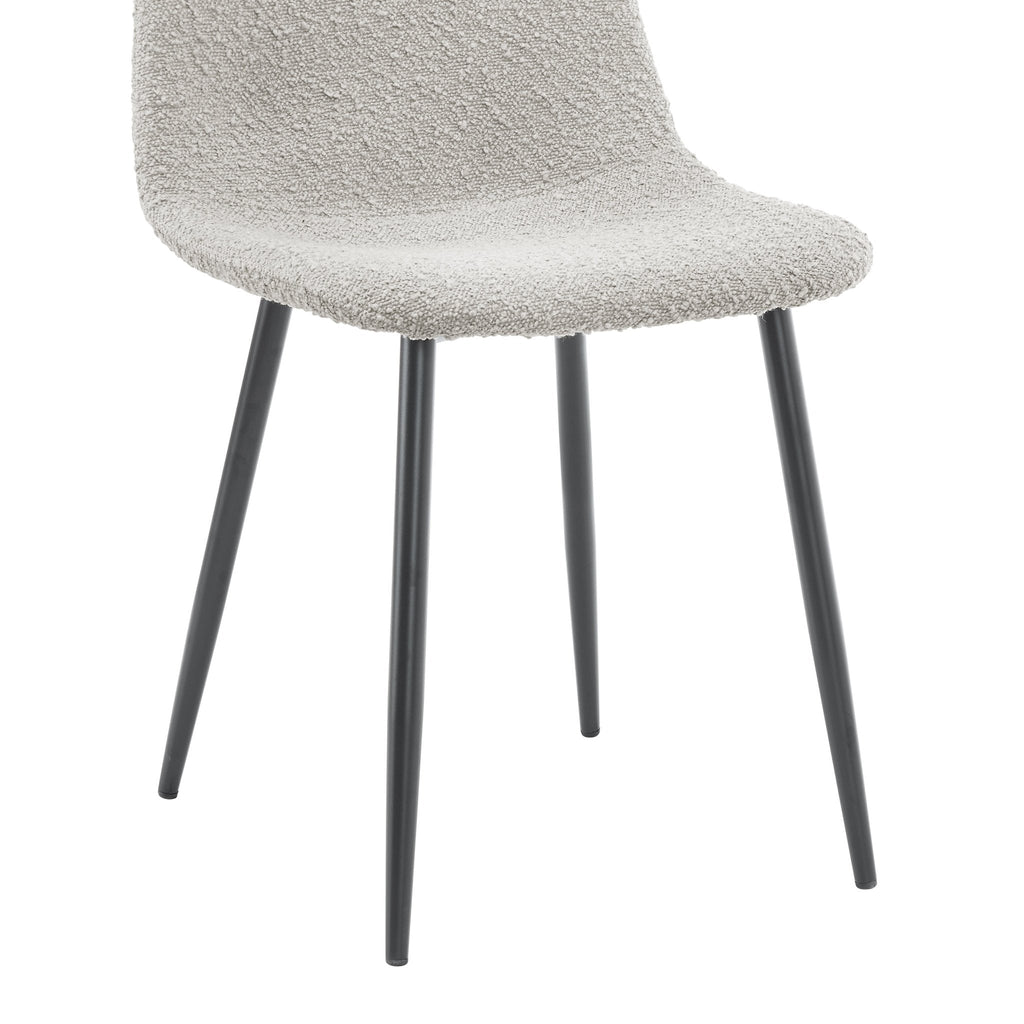 Dusklia - Sophia Set of 2 Dining Chairs - Boucle - Taupe