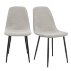 Dusklia - Sophia Set of 2 Dining Chairs - Boucle - Taupe