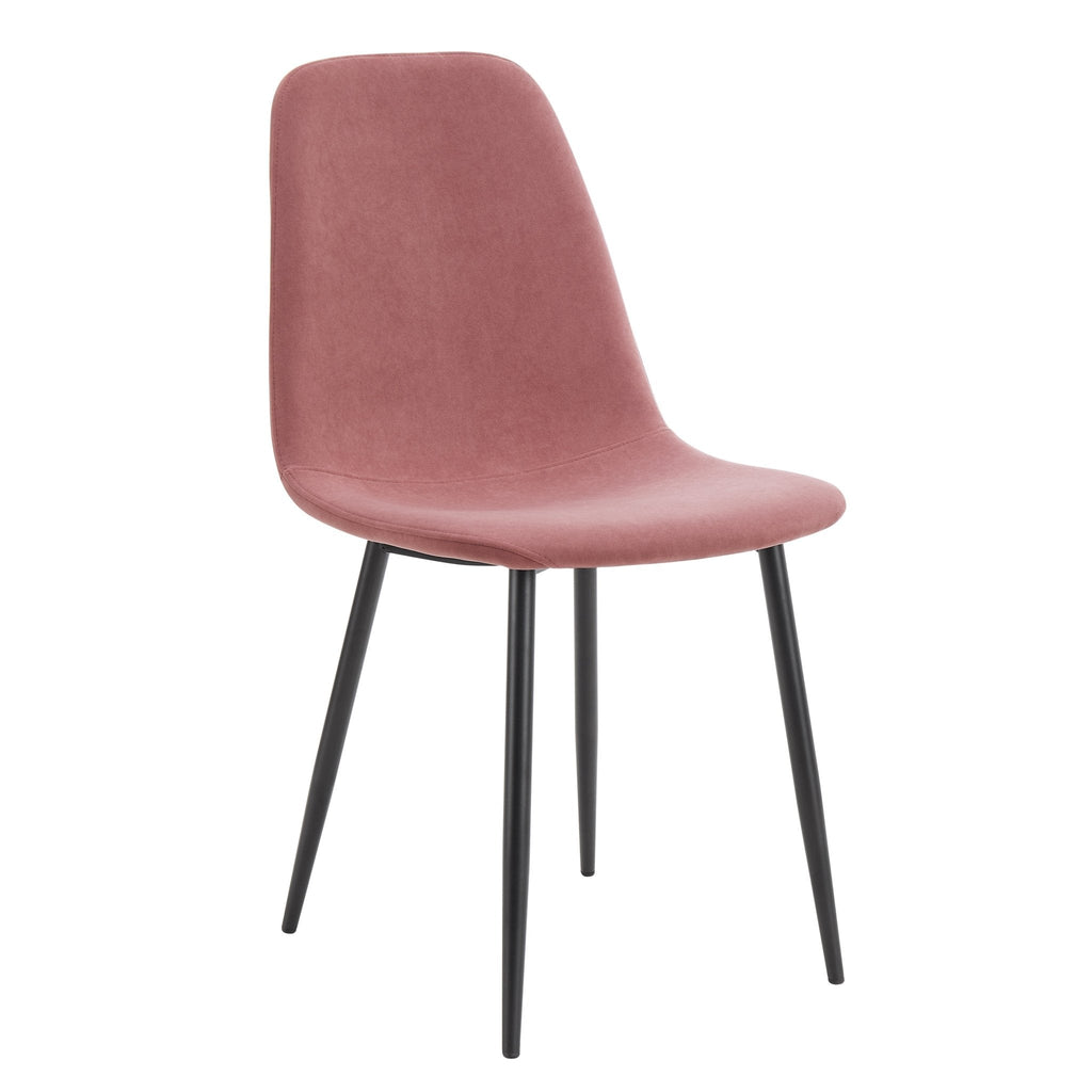 Dusklia - Sophia Set of 2 Dining Chairs - Velvet - Pink