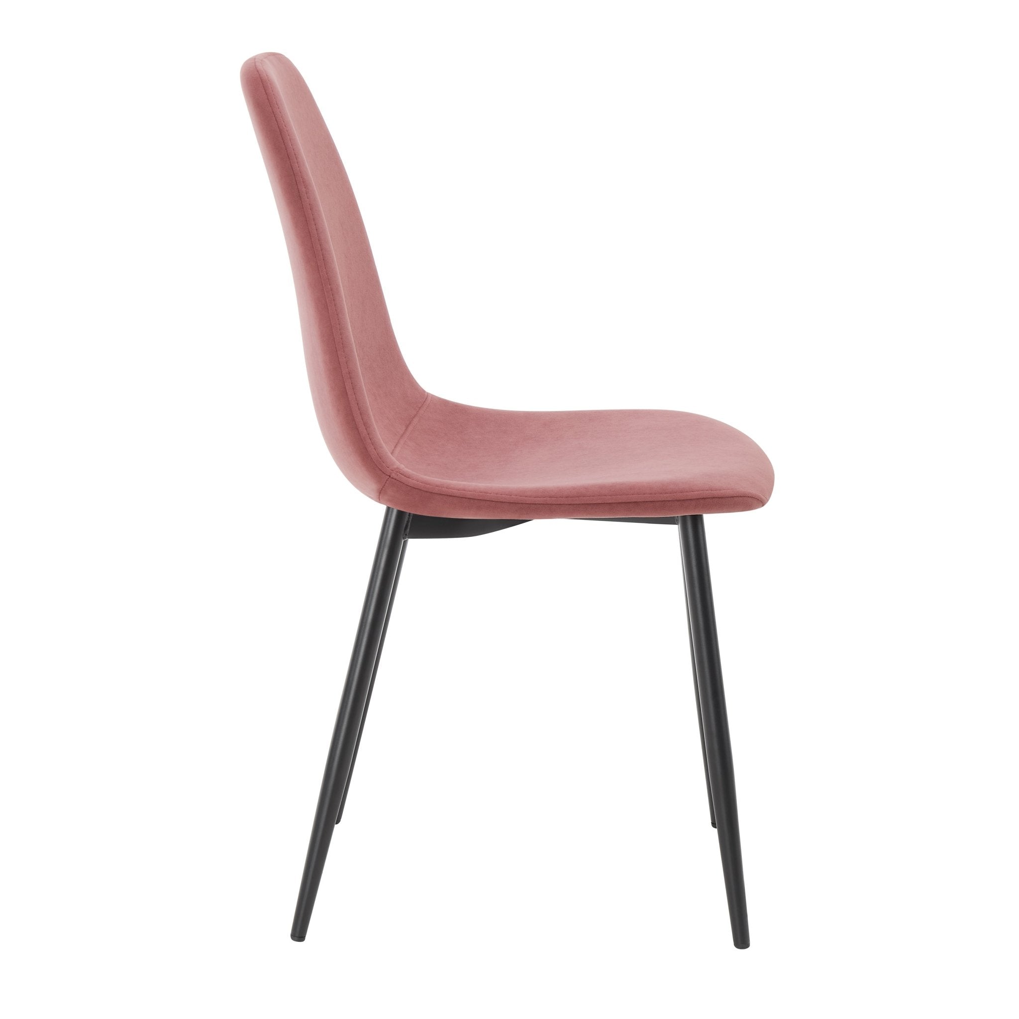 Dusklia - Sophia Set of 2 Dining Chairs - Velvet - Pink
